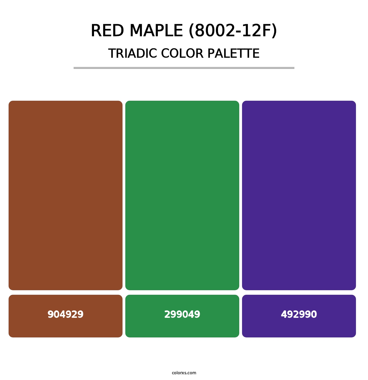 Red Maple (8002-12F) - Triadic Color Palette