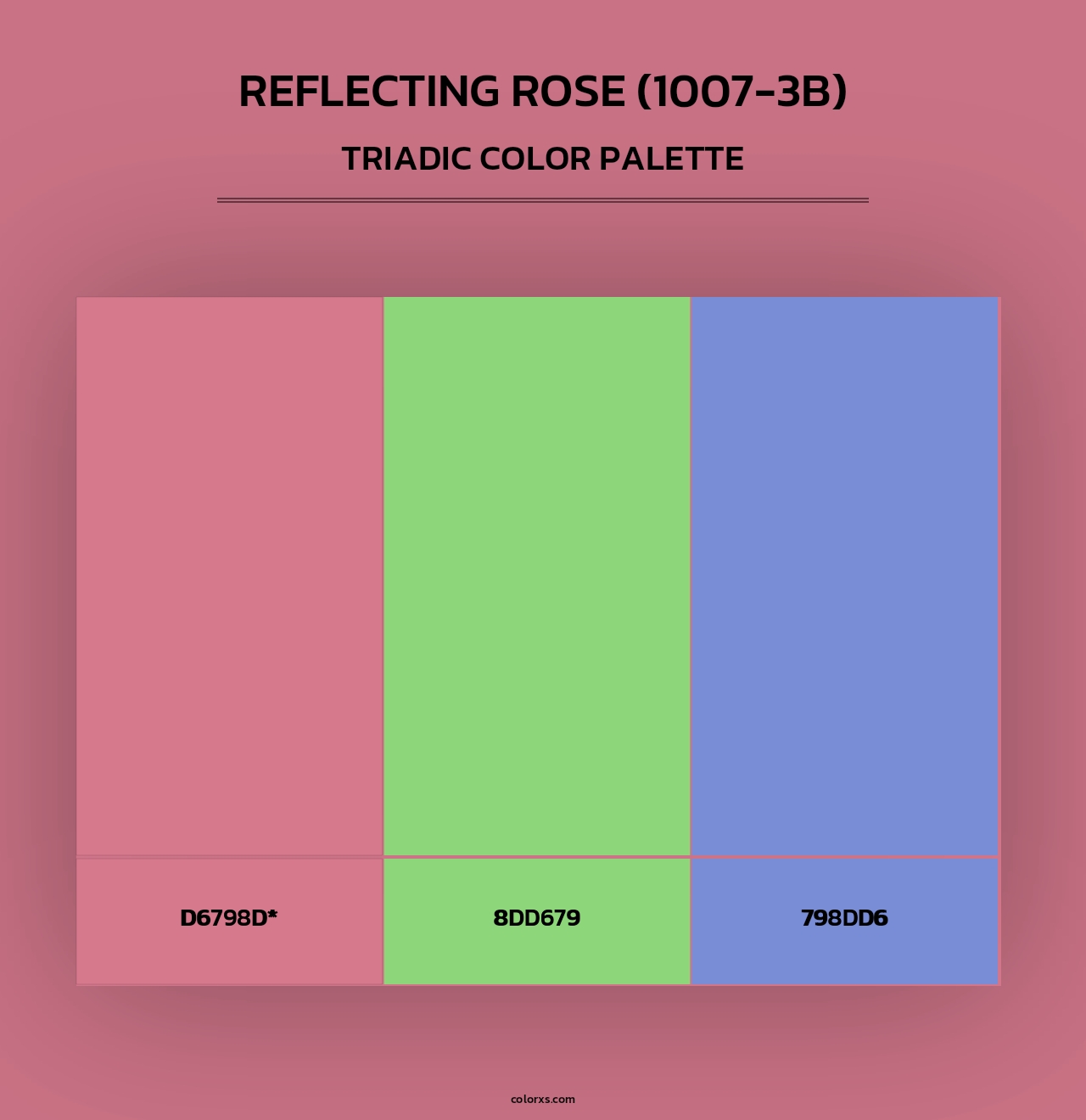 Reflecting Rose (1007-3B) - Triadic Color Palette
