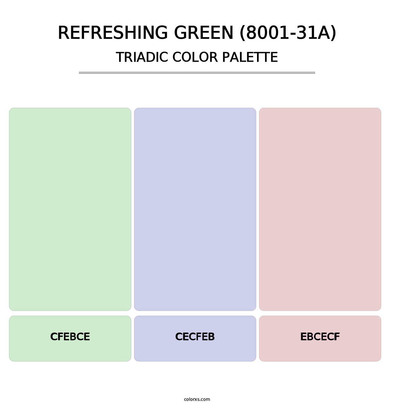 Refreshing Green (8001-31A) - Triadic Color Palette