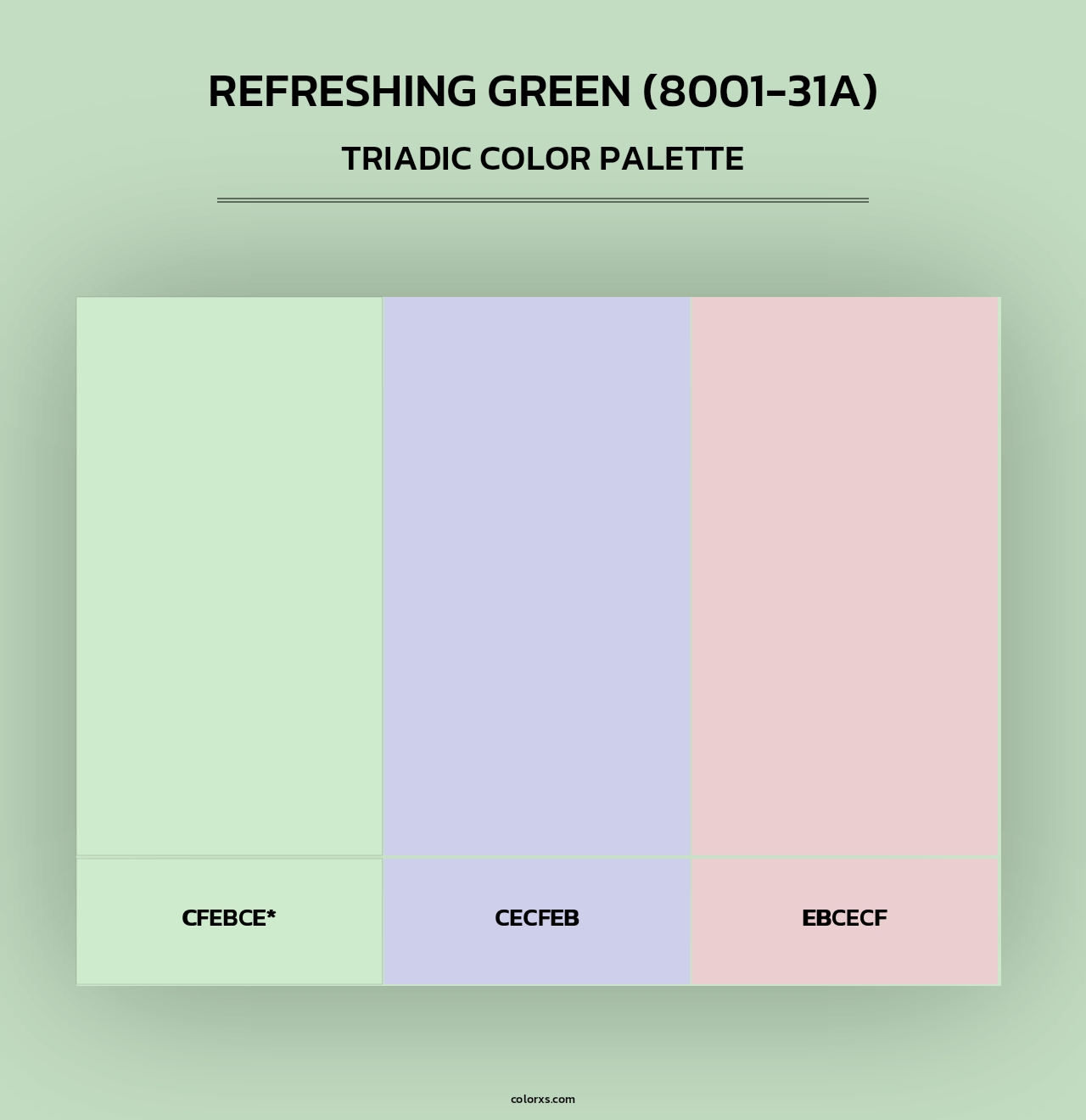 Refreshing Green (8001-31A) - Triadic Color Palette