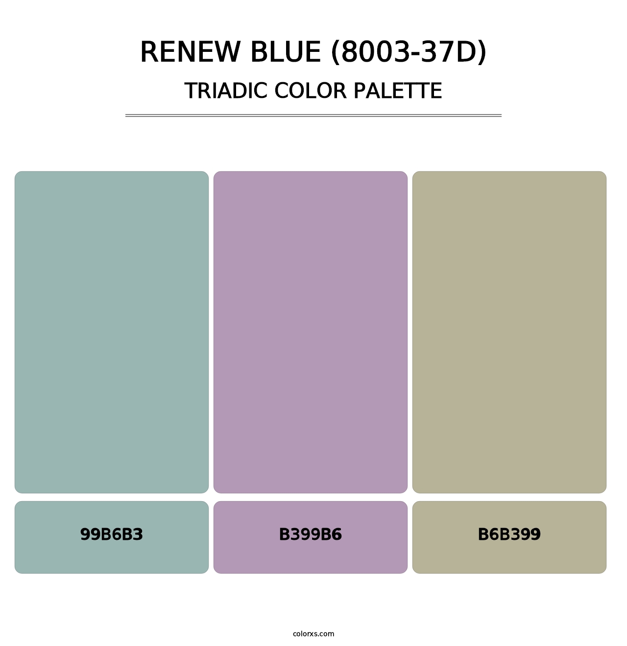 Renew Blue (8003-37D) - Triadic Color Palette