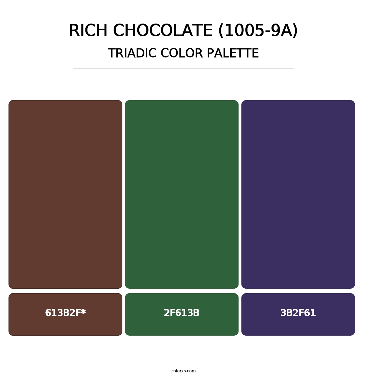 Rich Chocolate (1005-9A) - Triadic Color Palette