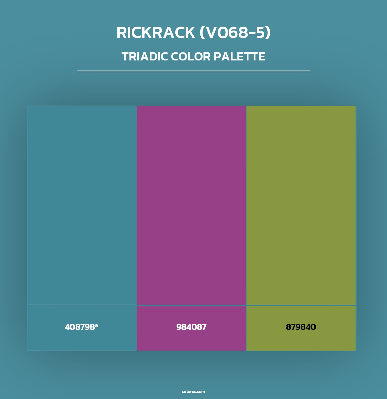 Rickrack (V068-5) - Triadic Color Palette