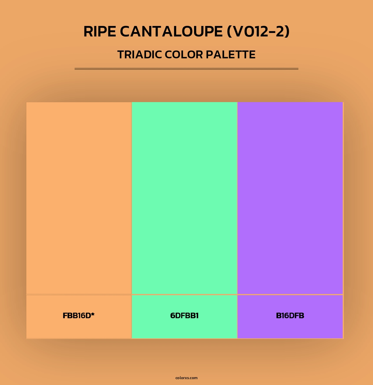 Ripe Cantaloupe (V012-2) - Triadic Color Palette