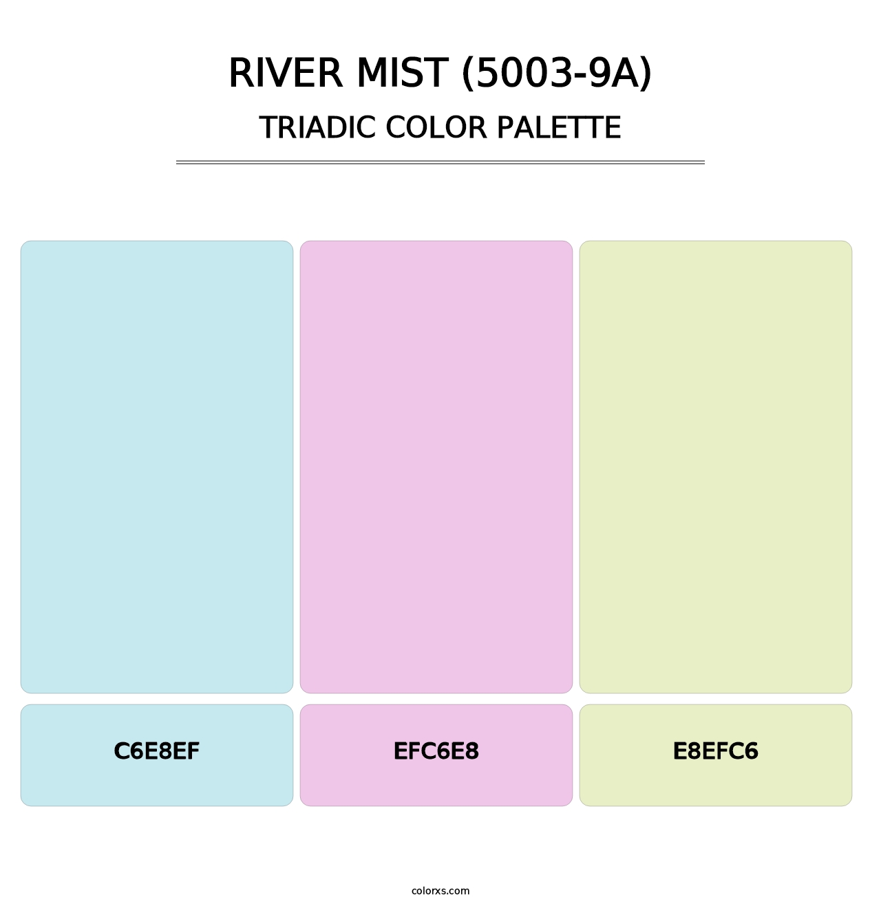 River Mist (5003-9A) - Triadic Color Palette
