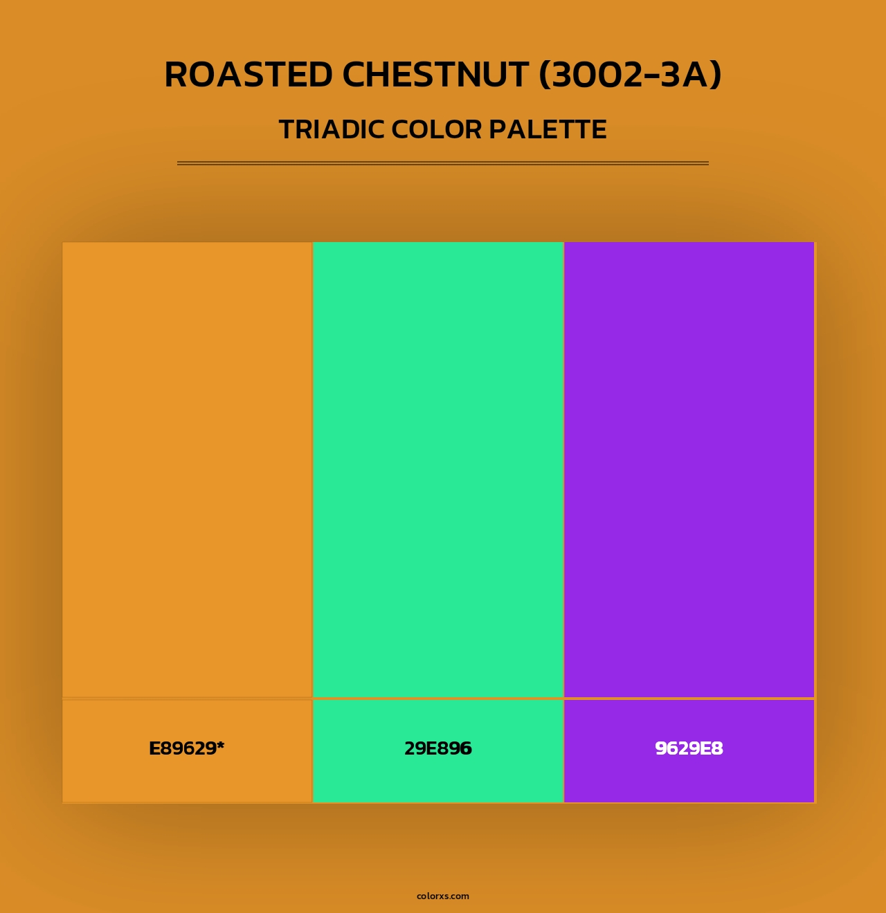 Roasted Chestnut (3002-3A) - Triadic Color Palette