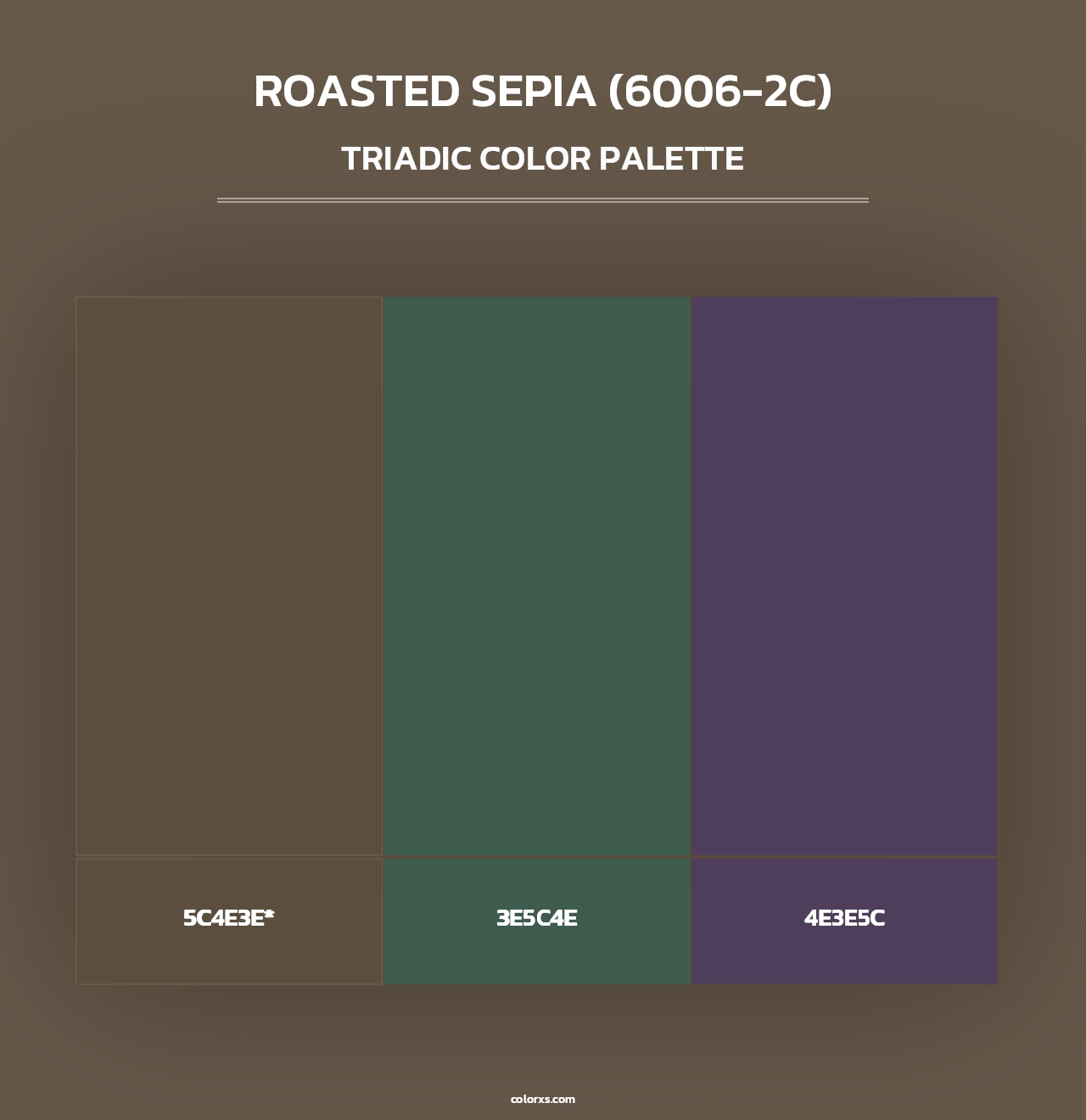 Roasted Sepia (6006-2C) - Triadic Color Palette