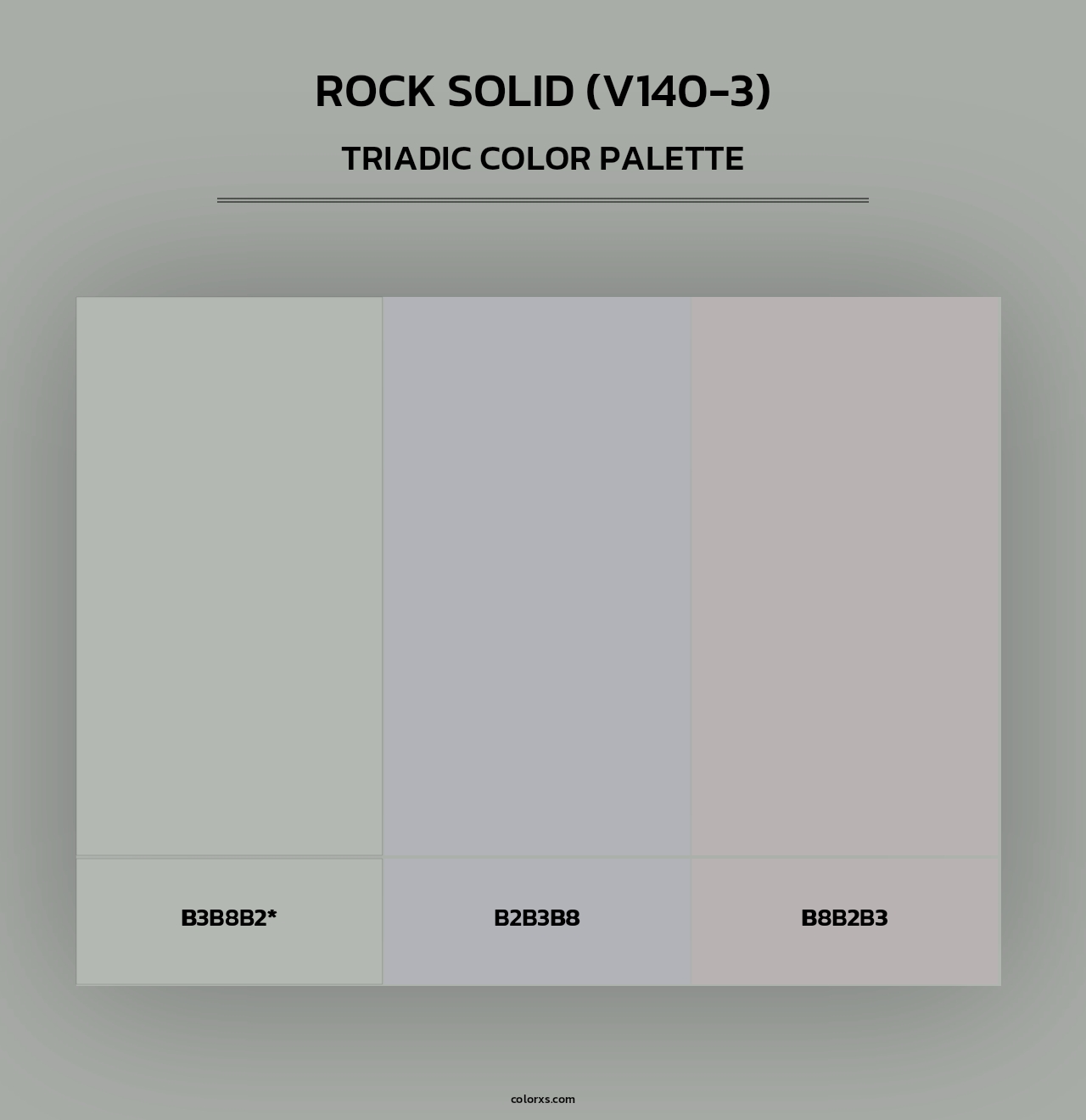 Rock Solid (V140-3) - Triadic Color Palette