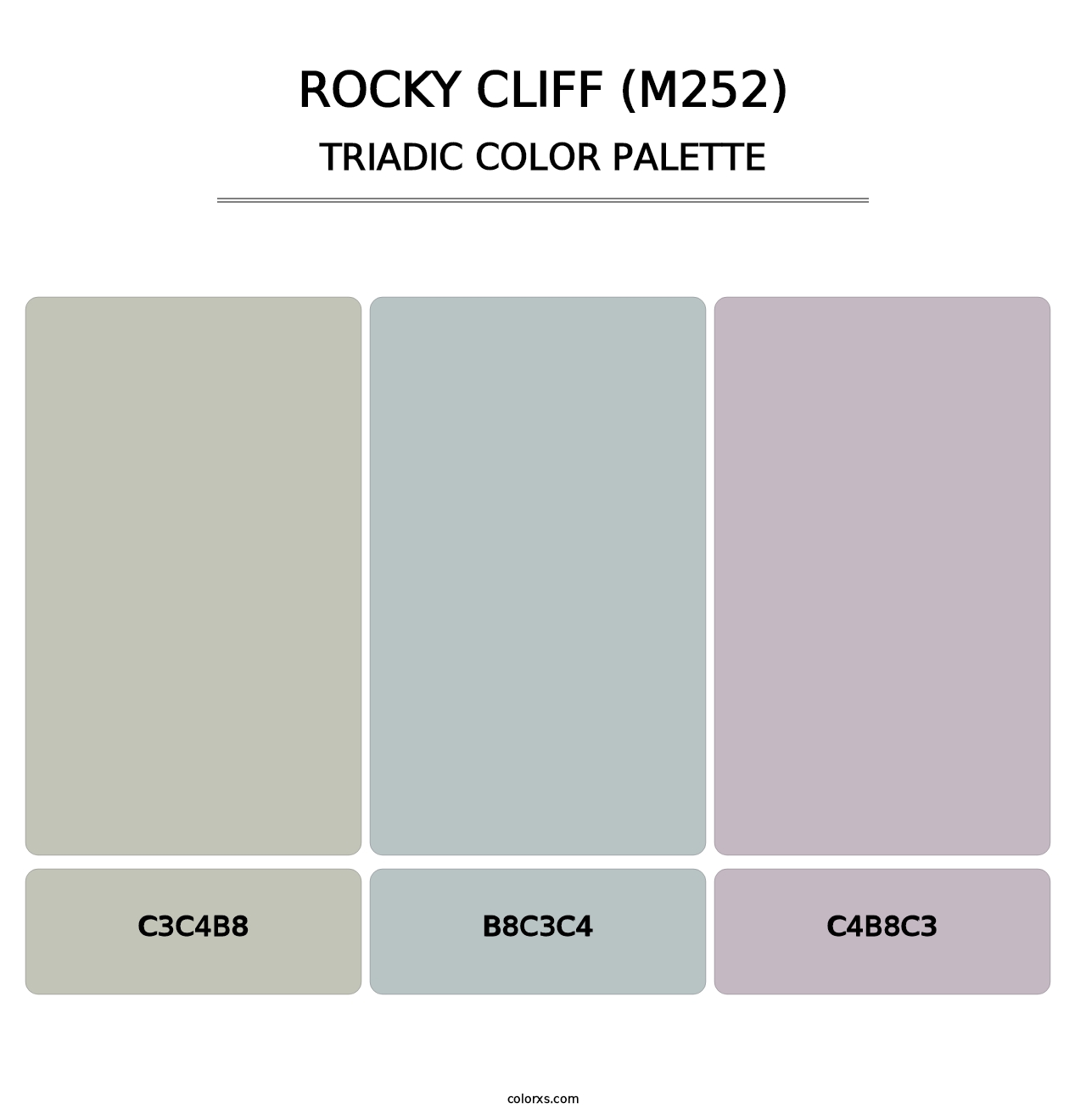 Rocky Cliff (M252) - Triadic Color Palette