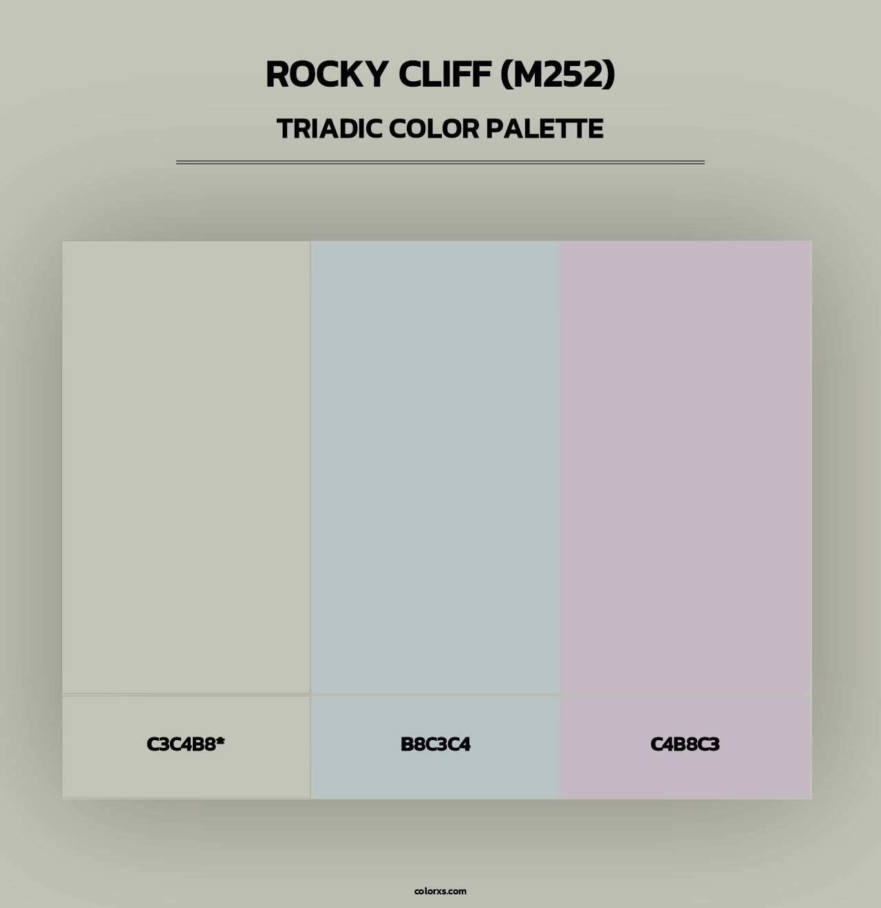 Rocky Cliff (M252) - Triadic Color Palette