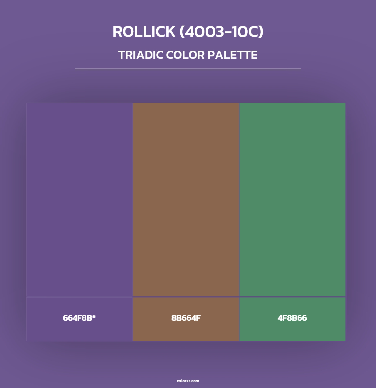 Rollick (4003-10C) - Triadic Color Palette