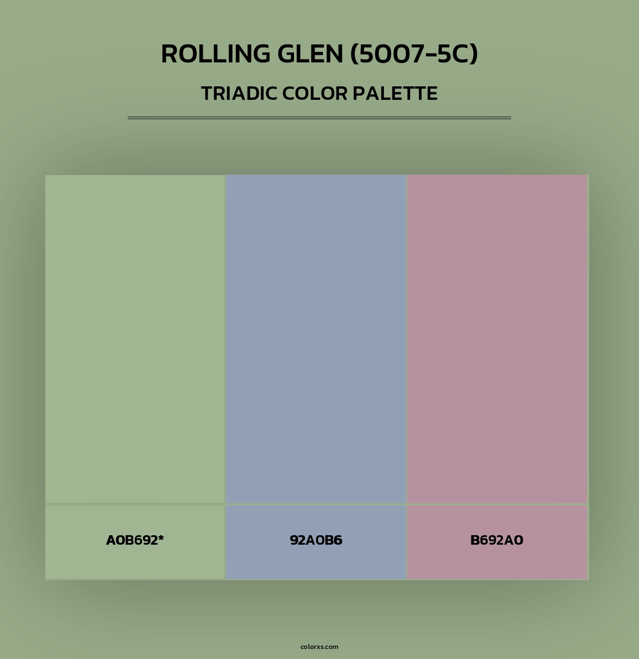 Rolling Glen (5007-5C) - Triadic Color Palette