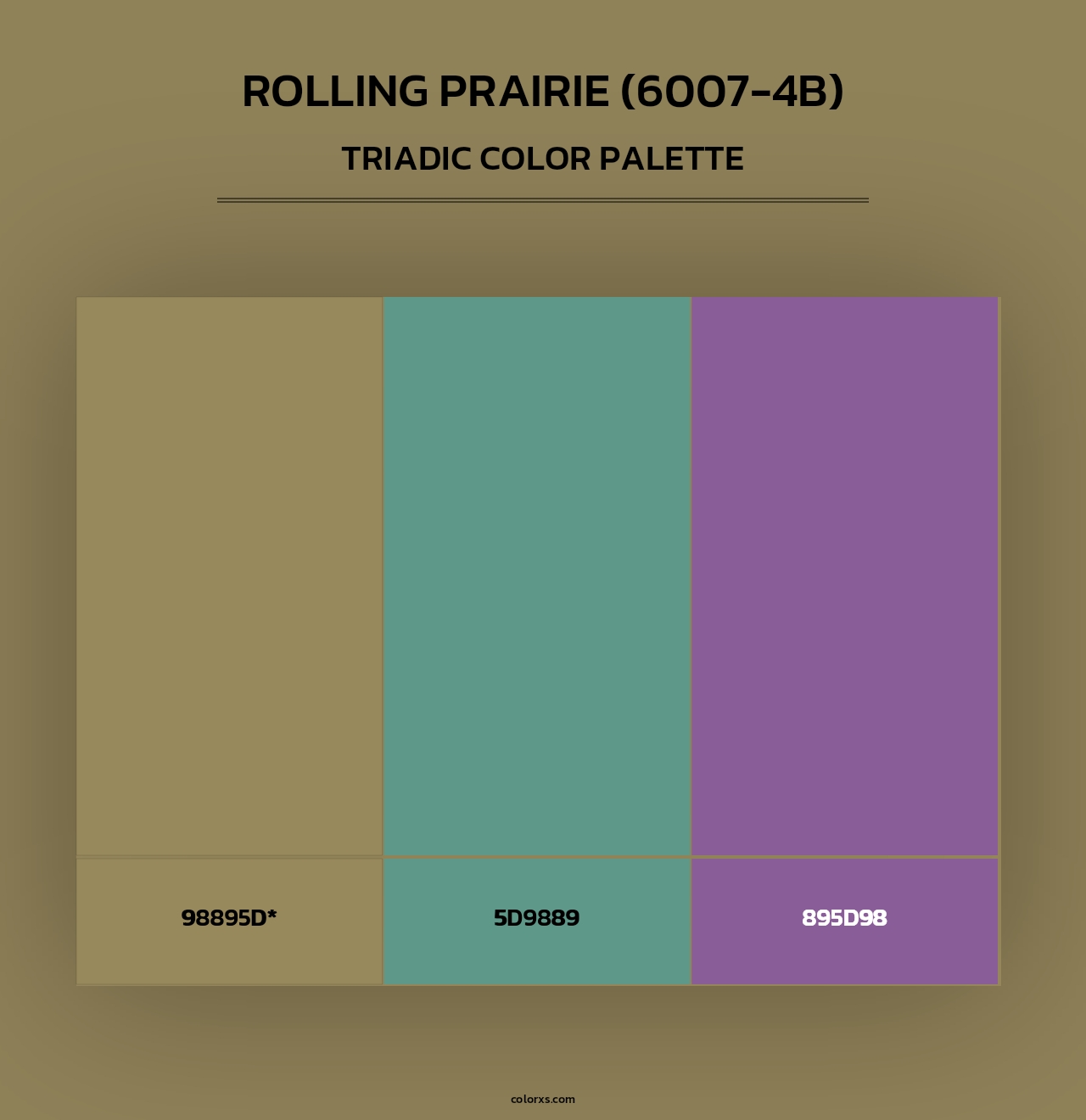 Rolling Prairie (6007-4B) - Triadic Color Palette