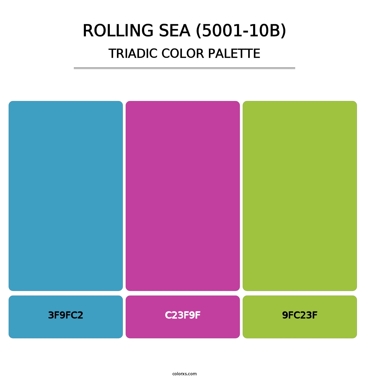 Rolling Sea (5001-10B) - Triadic Color Palette