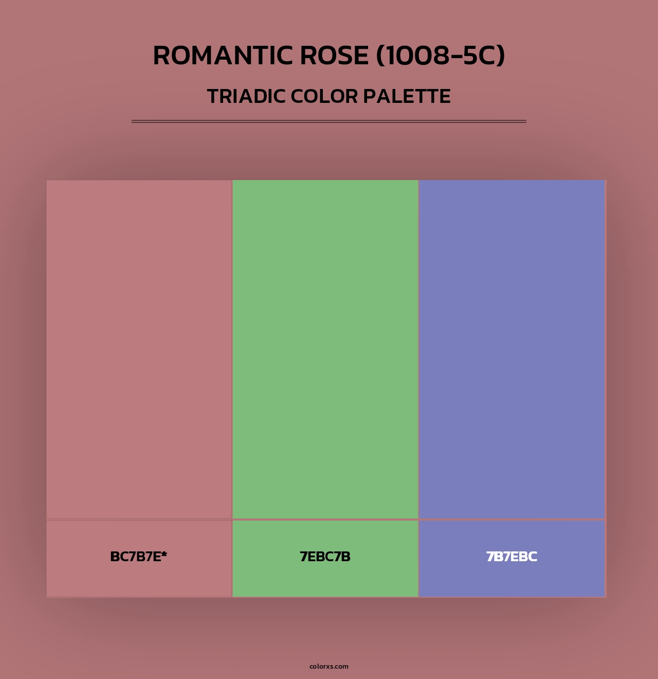 Romantic Rose (1008-5C) - Triadic Color Palette