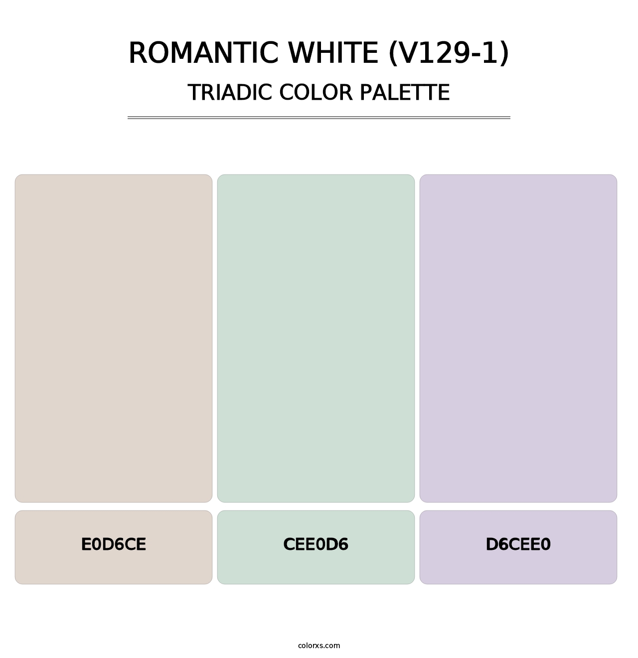Romantic White (V129-1) - Triadic Color Palette