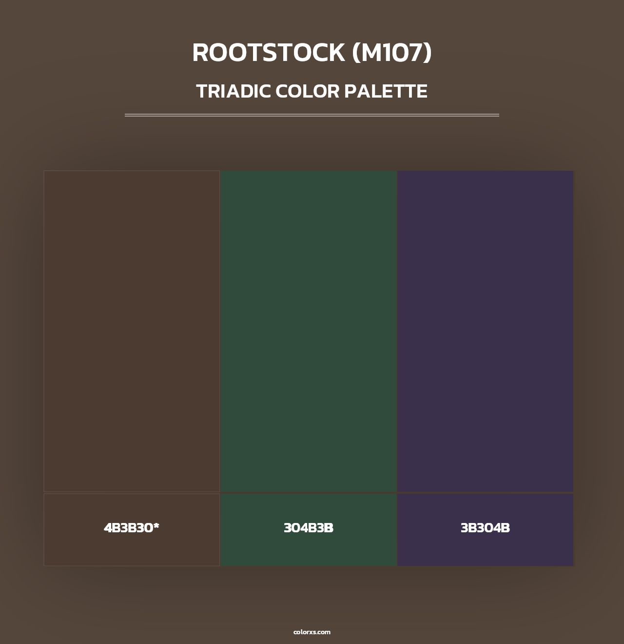 Rootstock (M107) - Triadic Color Palette