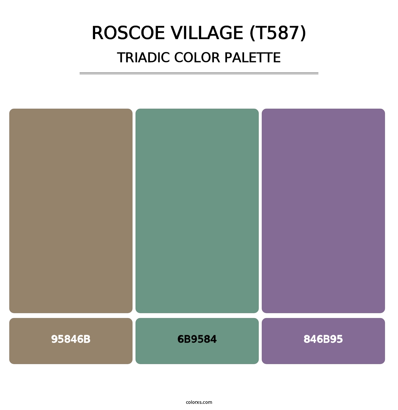 Roscoe Village (T587) - Triadic Color Palette