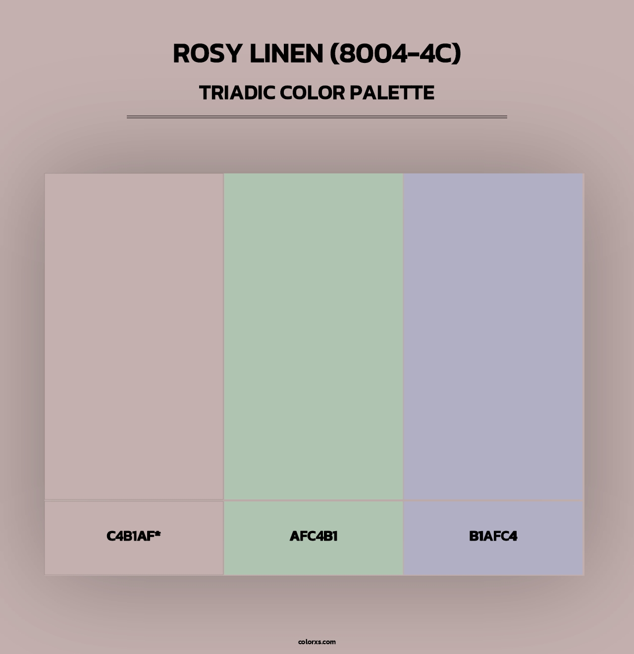 Rosy Linen (8004-4C) - Triadic Color Palette