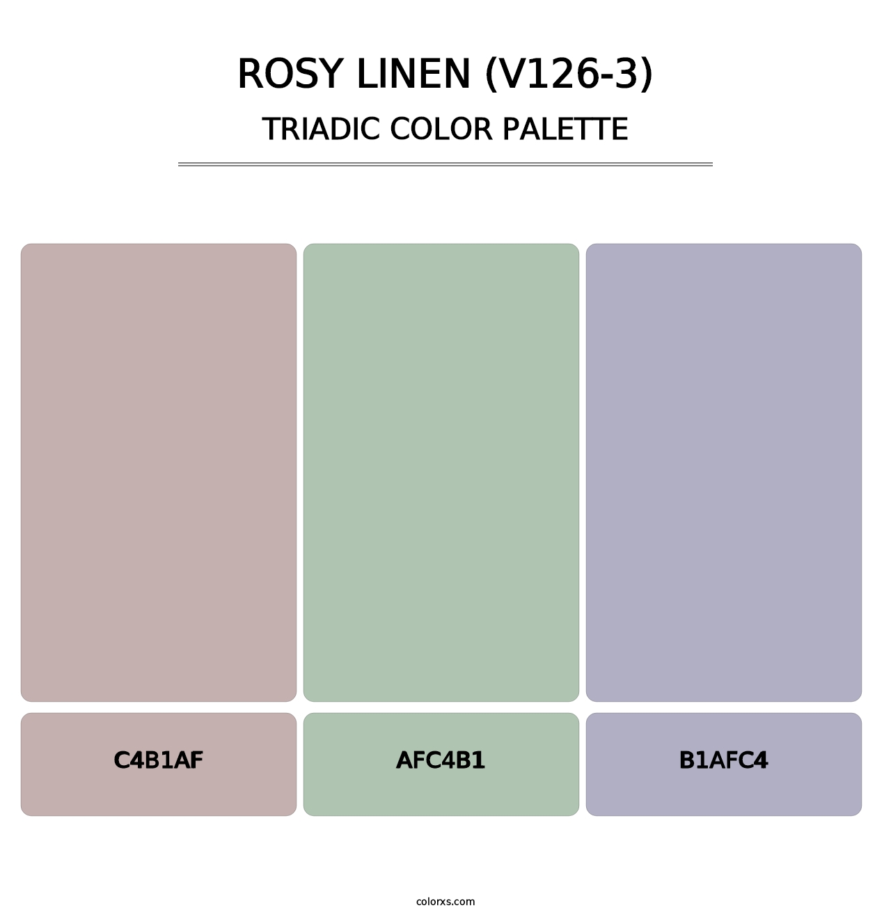 Rosy Linen (V126-3) - Triadic Color Palette