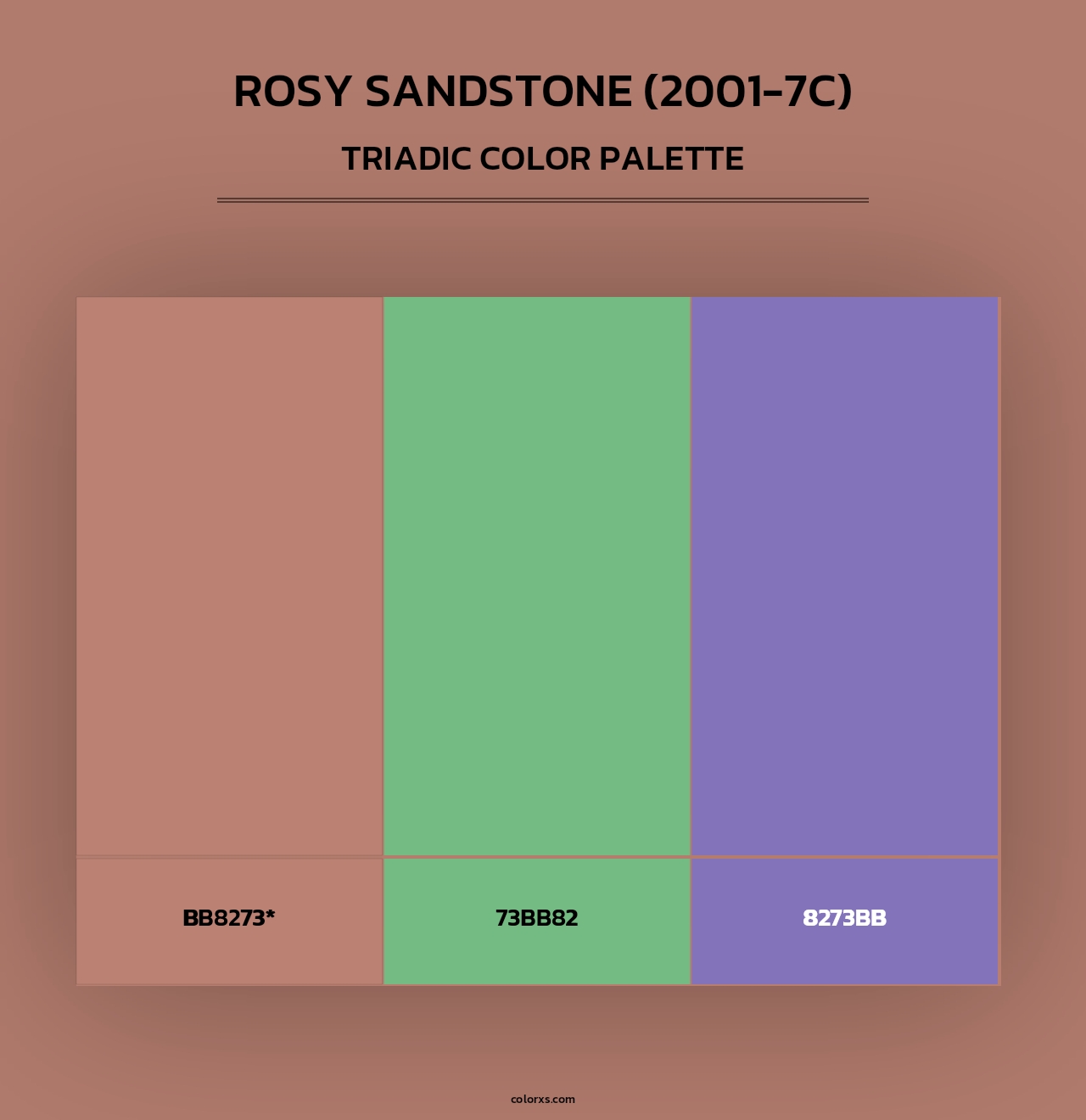 Rosy Sandstone (2001-7C) - Triadic Color Palette