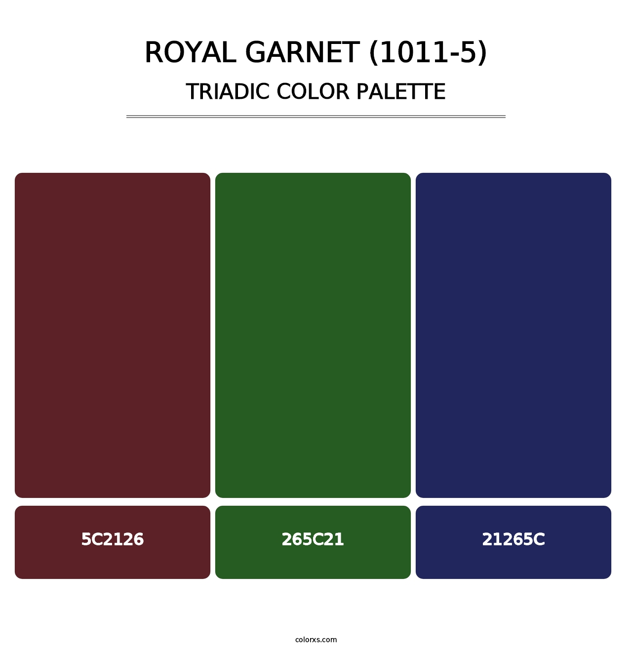 Royal Garnet (1011-5) - Triadic Color Palette