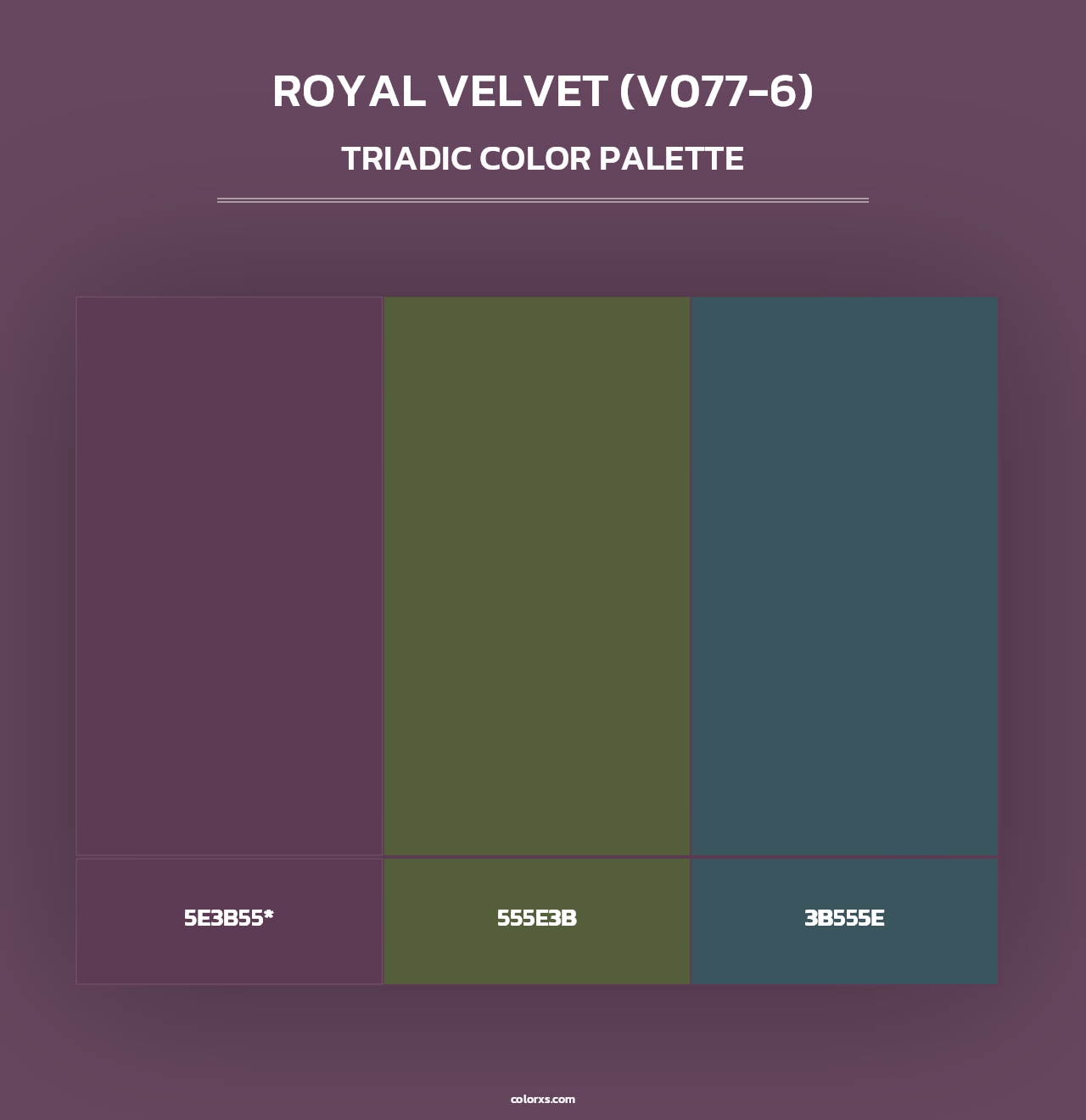 Royal Velvet (V077-6) - Triadic Color Palette