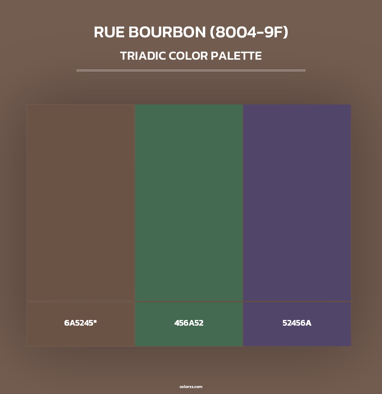 Rue Bourbon (8004-9F) - Triadic Color Palette