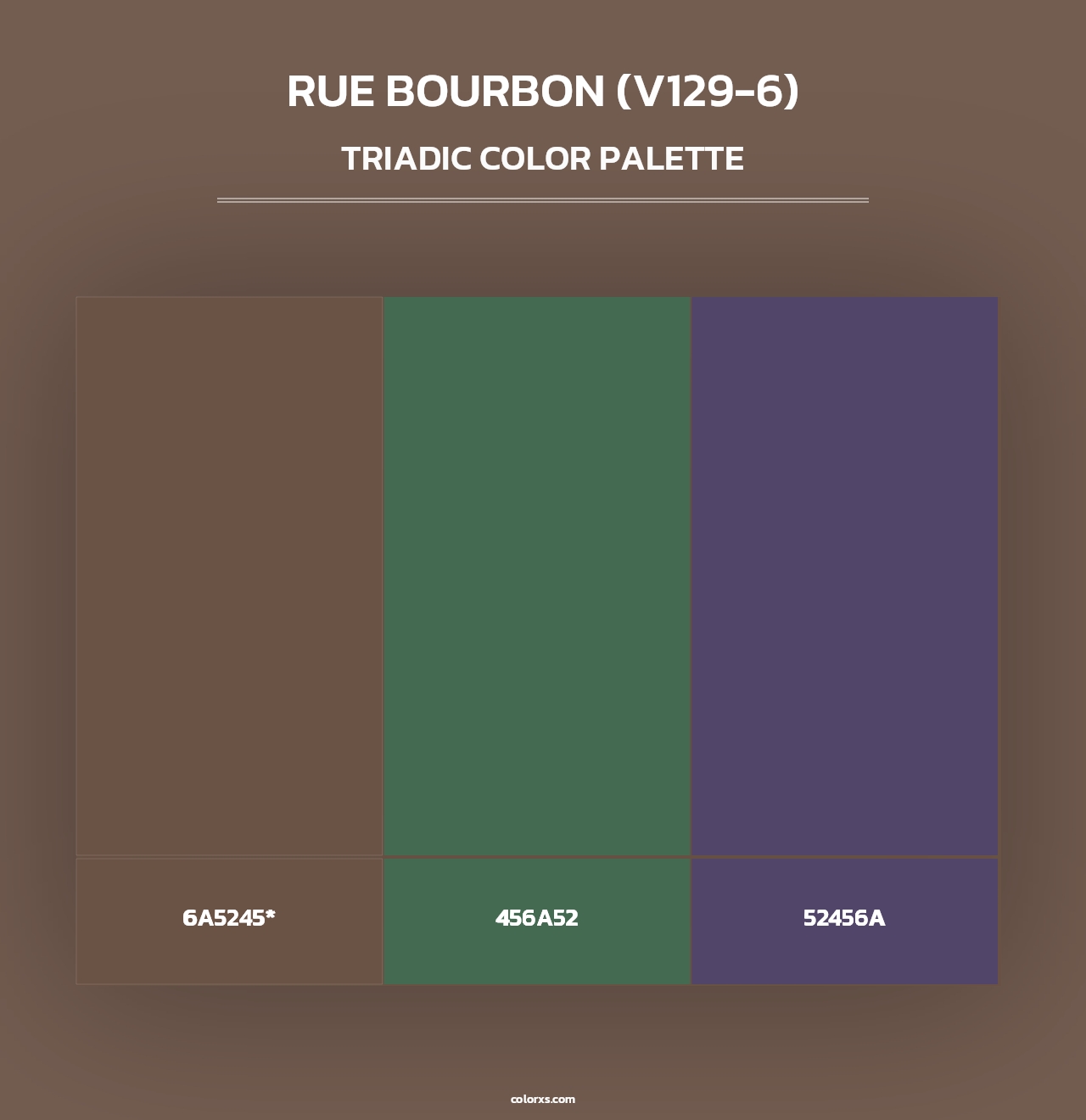 Rue Bourbon (V129-6) - Triadic Color Palette