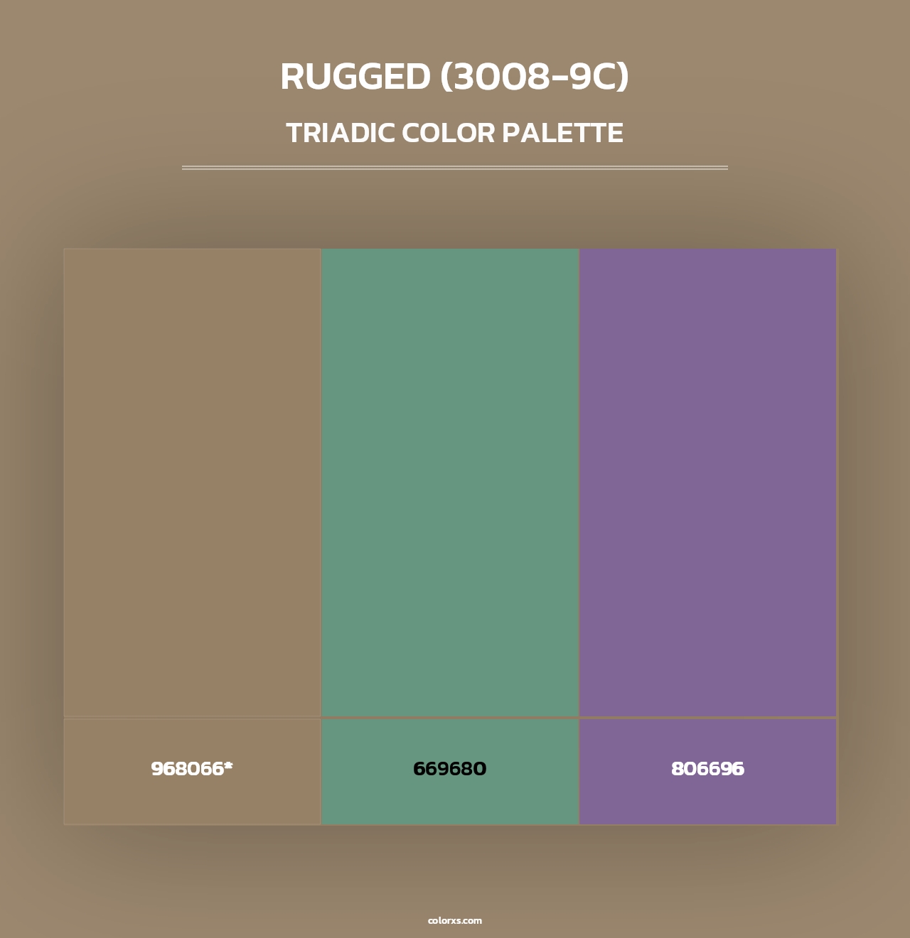 Rugged (3008-9C) - Triadic Color Palette