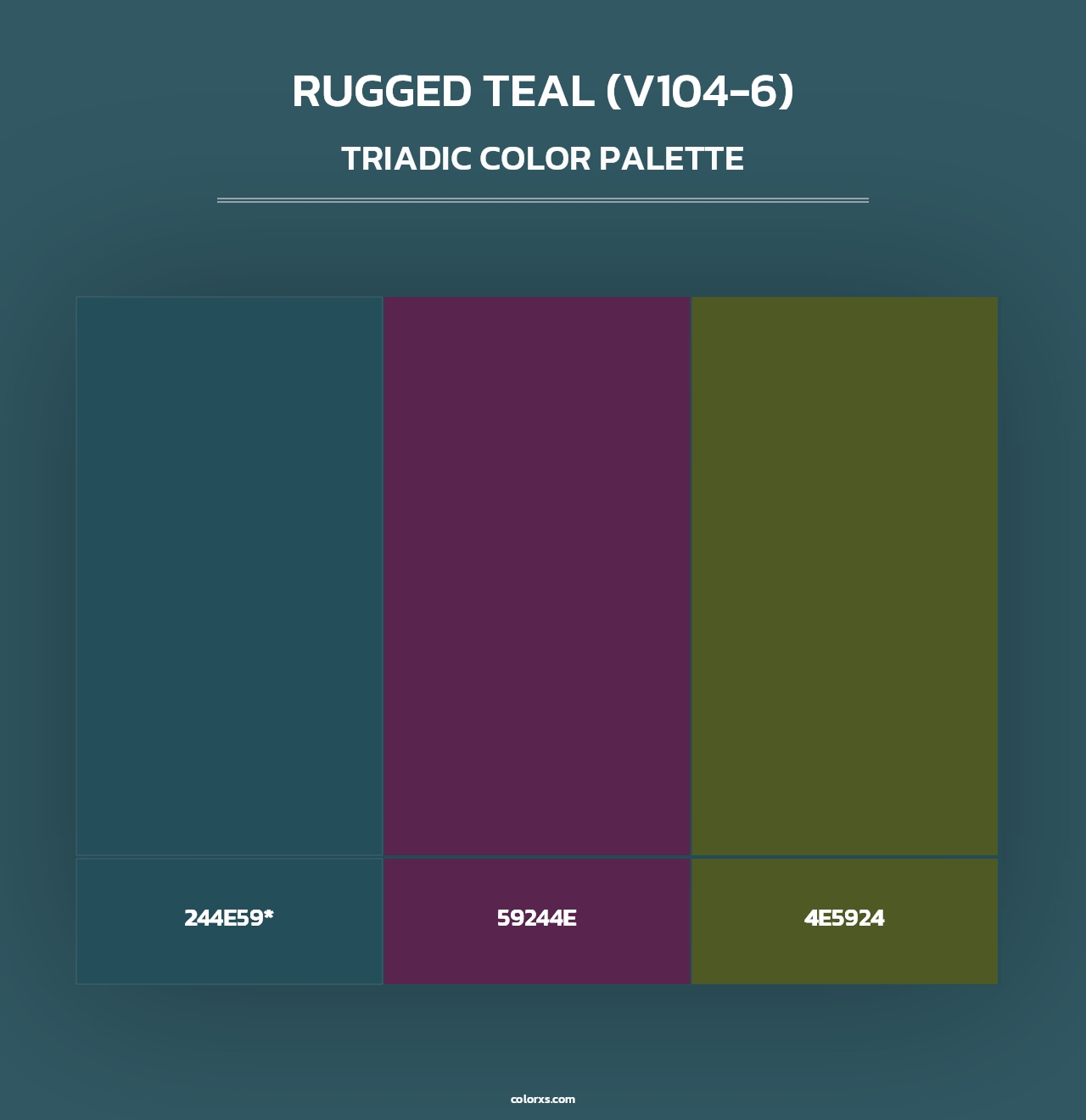 Rugged Teal (V104-6) - Triadic Color Palette