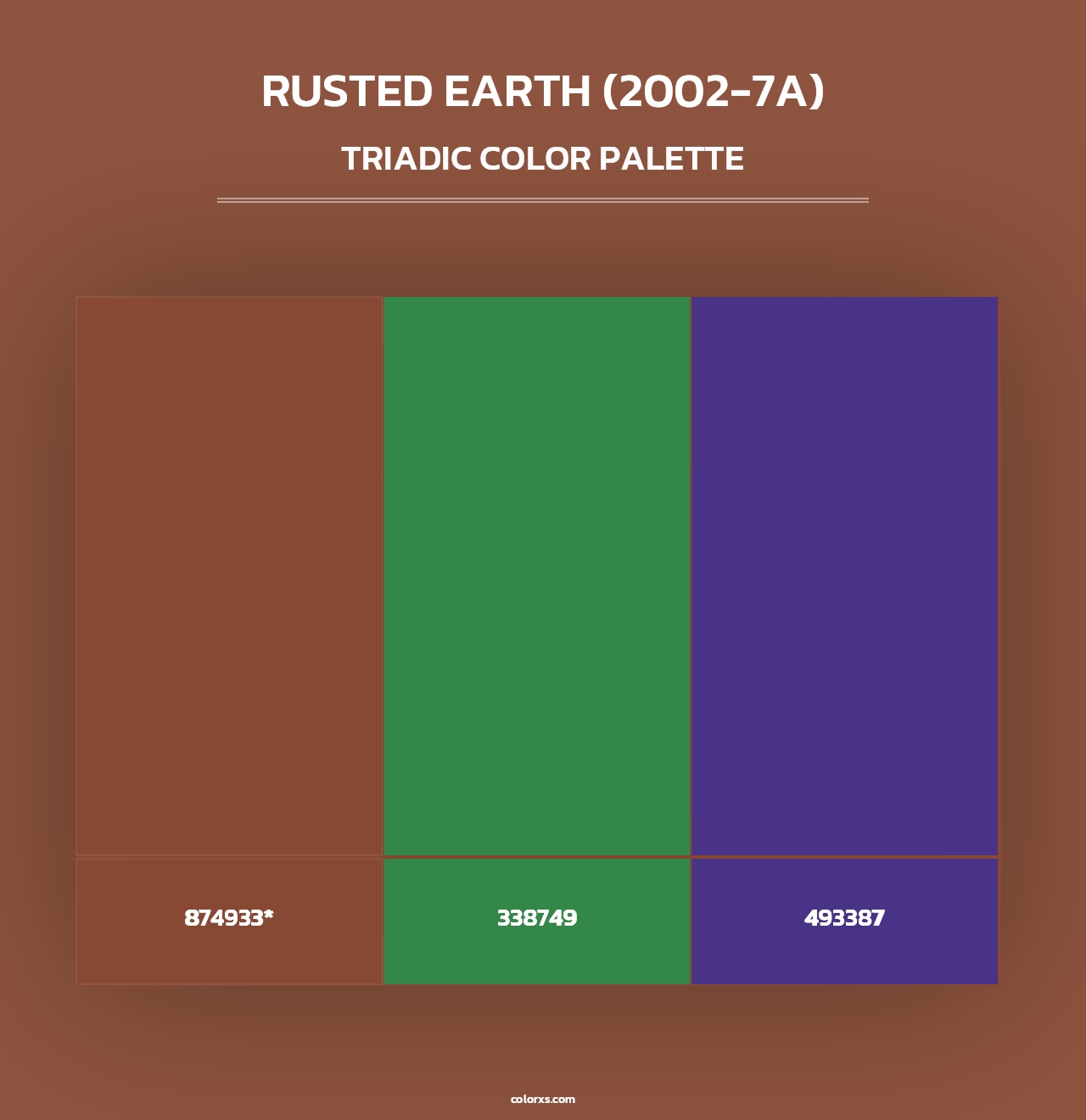 Rusted Earth (2002-7A) - Triadic Color Palette