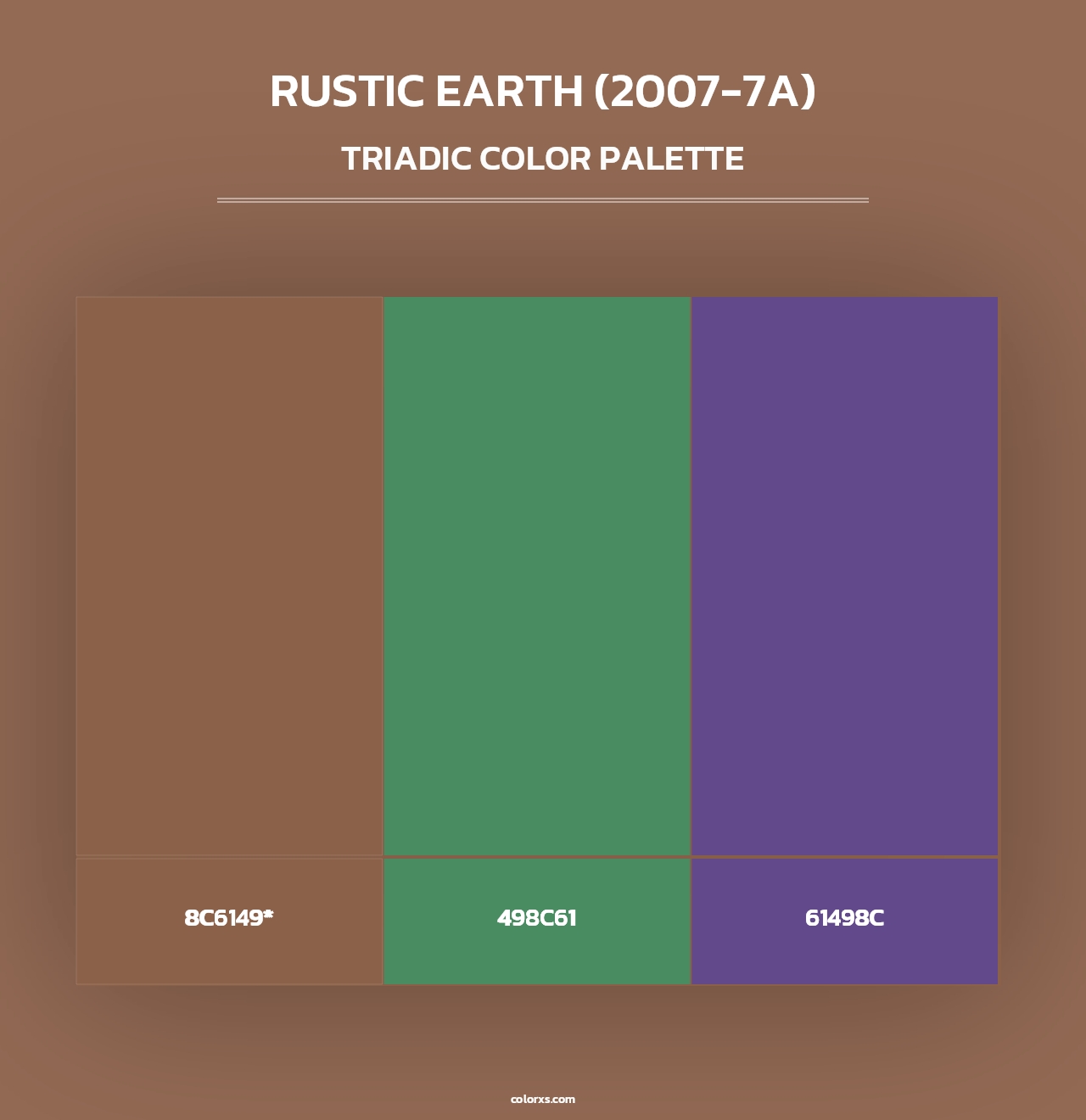 Rustic Earth (2007-7A) - Triadic Color Palette