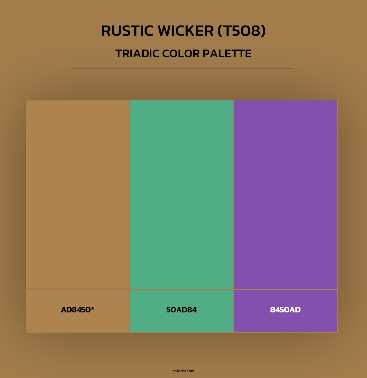 Rustic Wicker (T508) - Triadic Color Palette