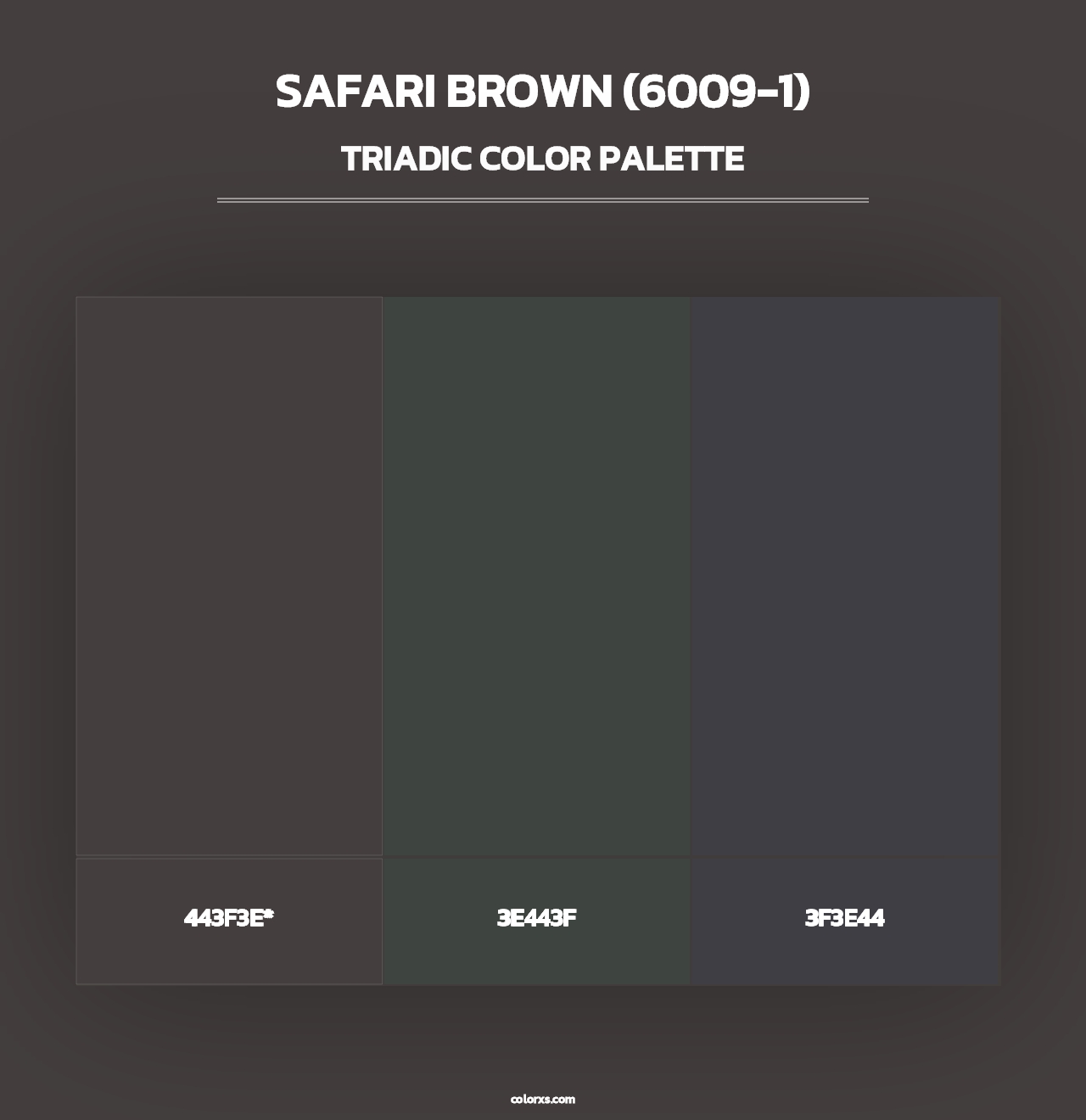 Safari Brown (6009-1) - Triadic Color Palette