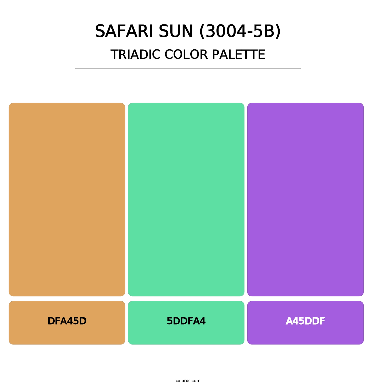 Safari Sun (3004-5B) - Triadic Color Palette