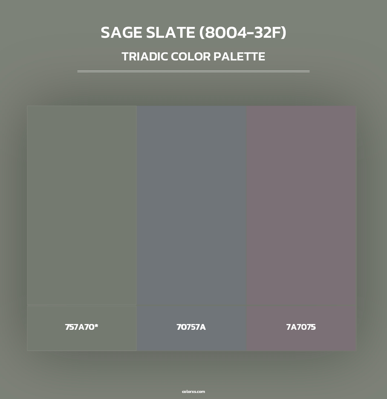 Sage Slate (8004-32F) - Triadic Color Palette