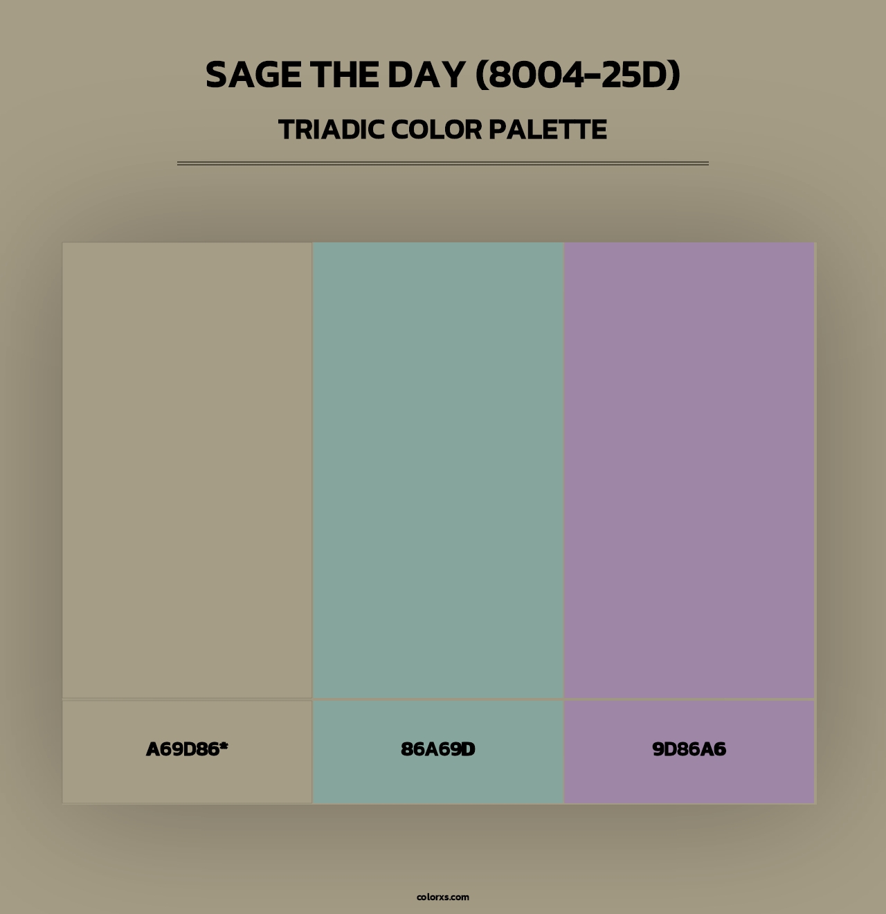 Sage the Day (8004-25D) - Triadic Color Palette