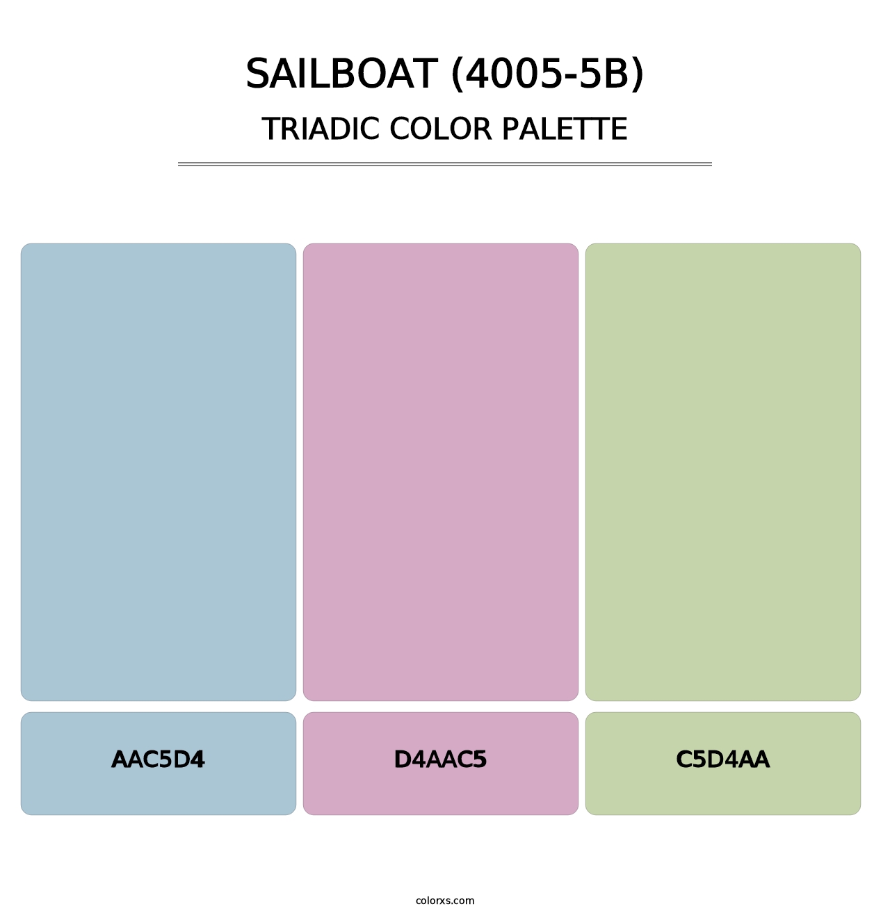 Sailboat (4005-5B) - Triadic Color Palette