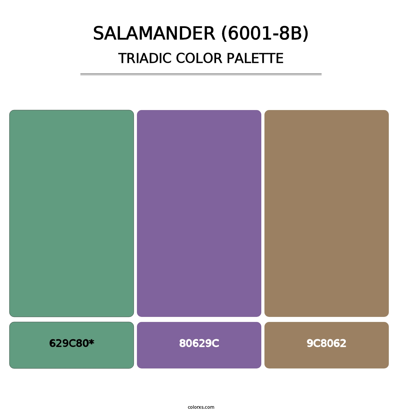 Salamander (6001-8B) - Triadic Color Palette