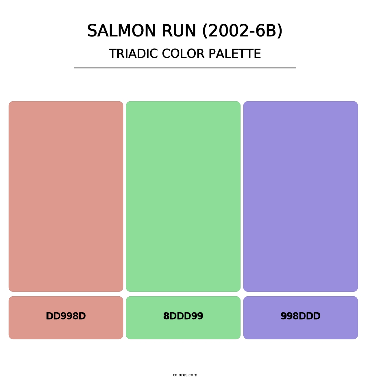 Salmon Run (2002-6B) - Triadic Color Palette