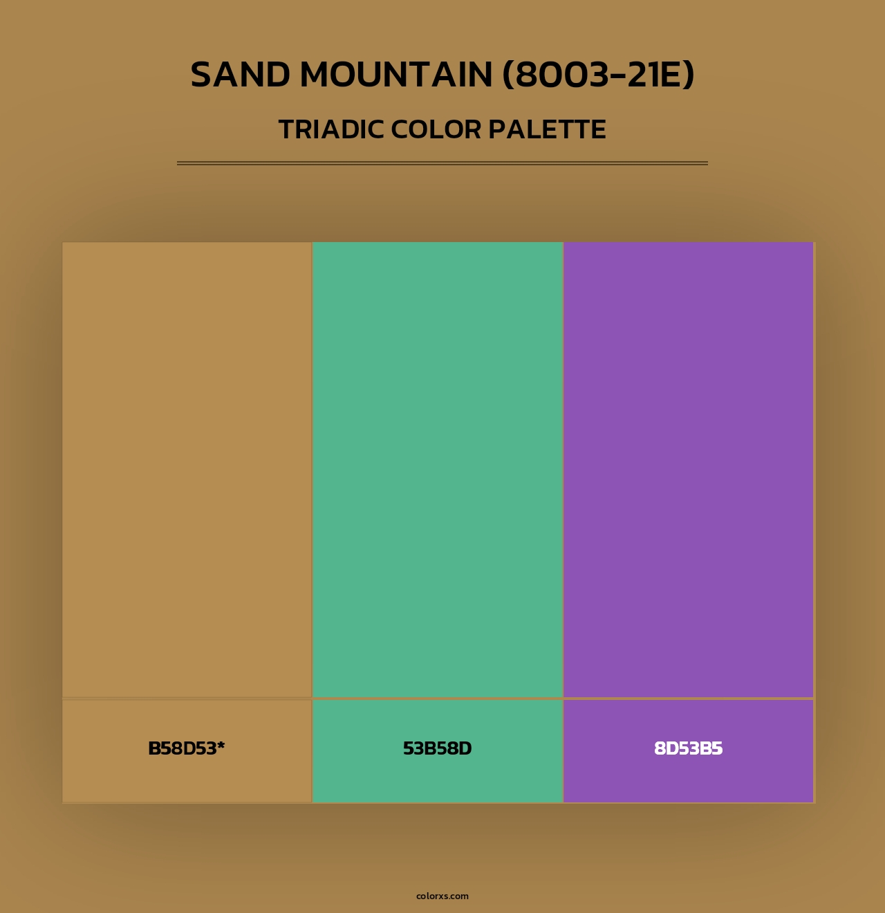 Sand Mountain (8003-21E) - Triadic Color Palette