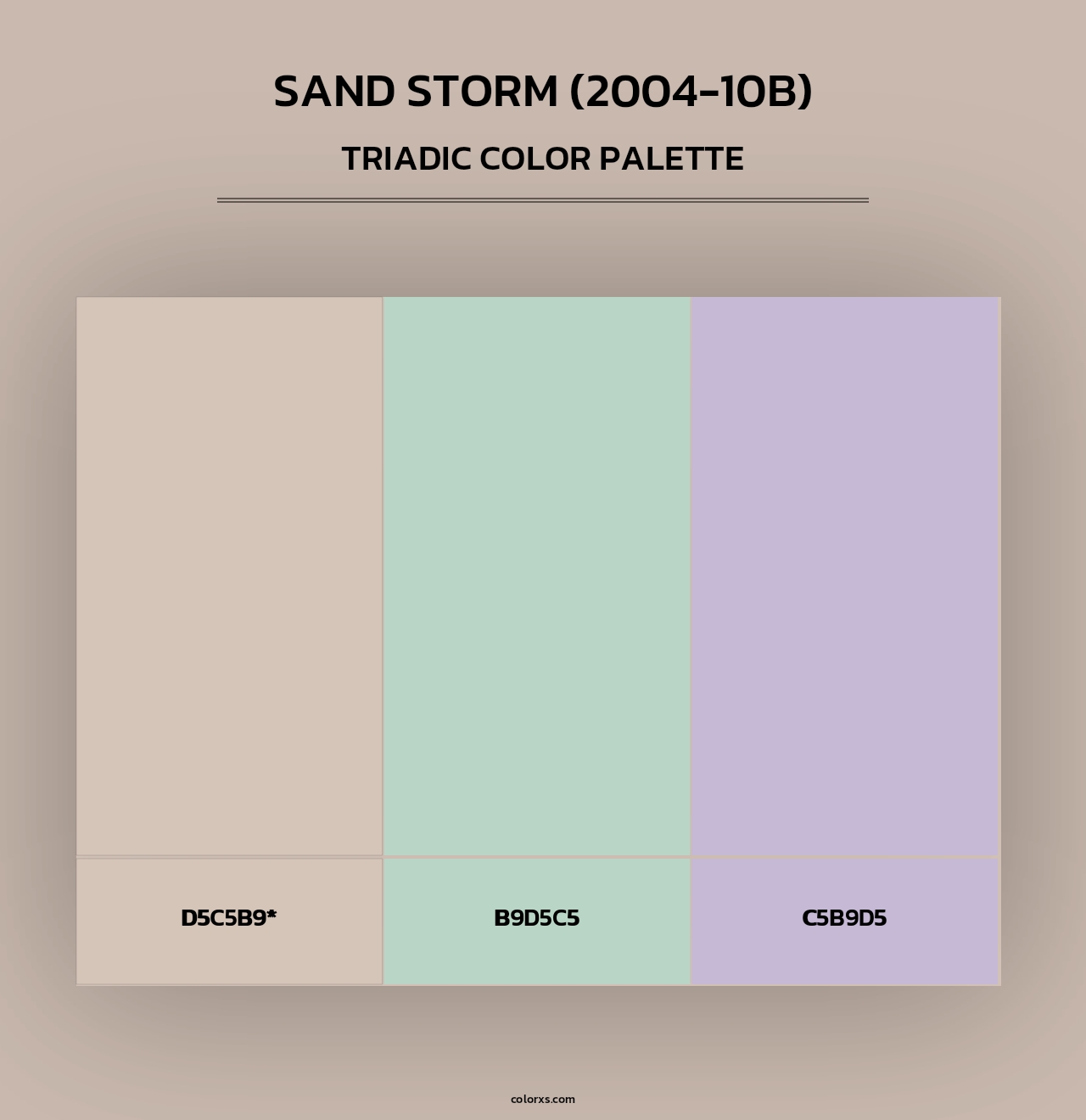 Sand Storm (2004-10B) - Triadic Color Palette