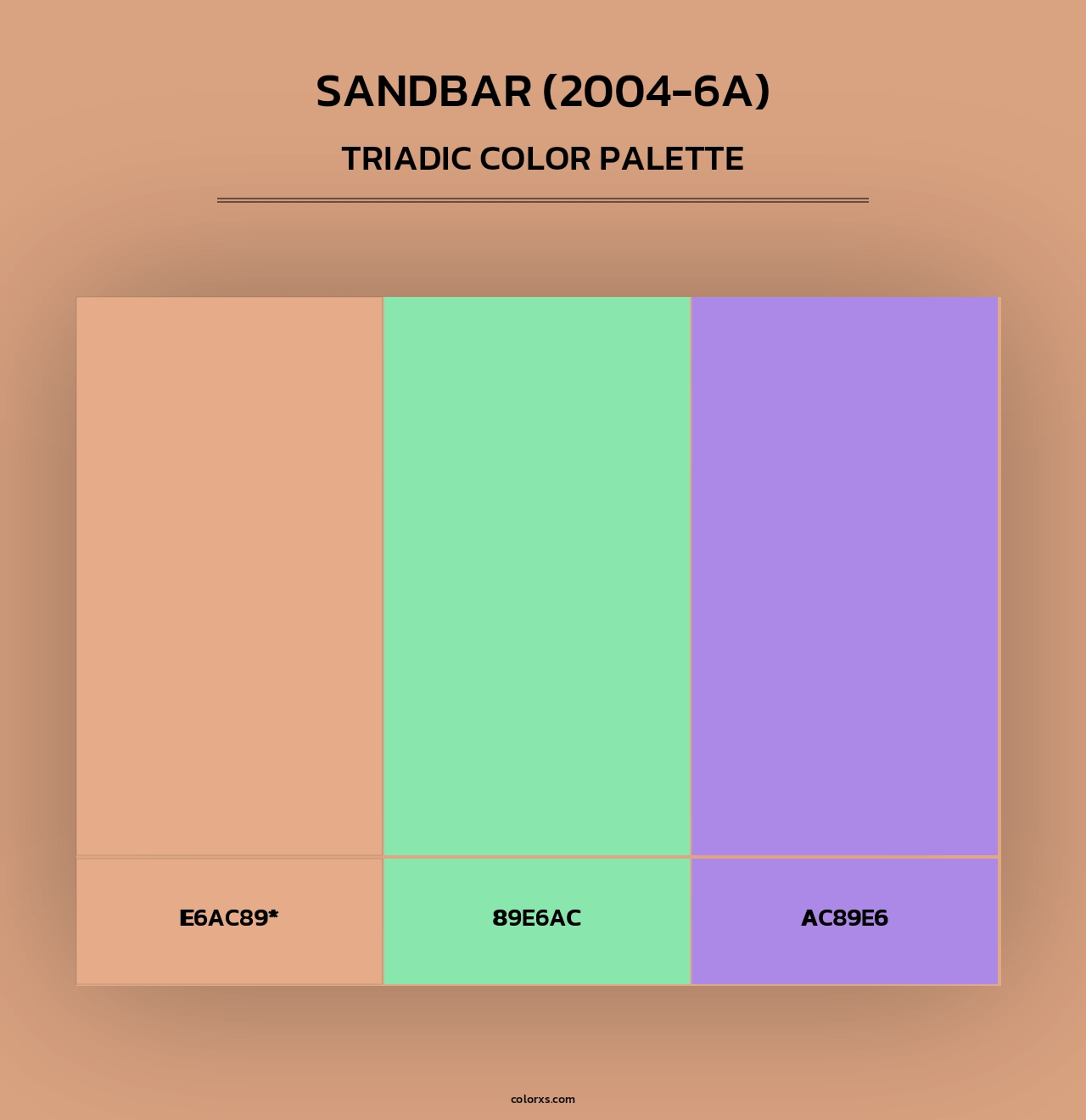 Sandbar (2004-6A) - Triadic Color Palette
