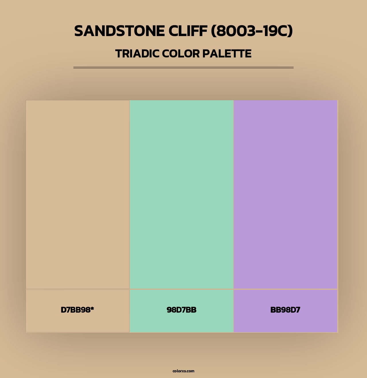 Sandstone Cliff (8003-19C) - Triadic Color Palette
