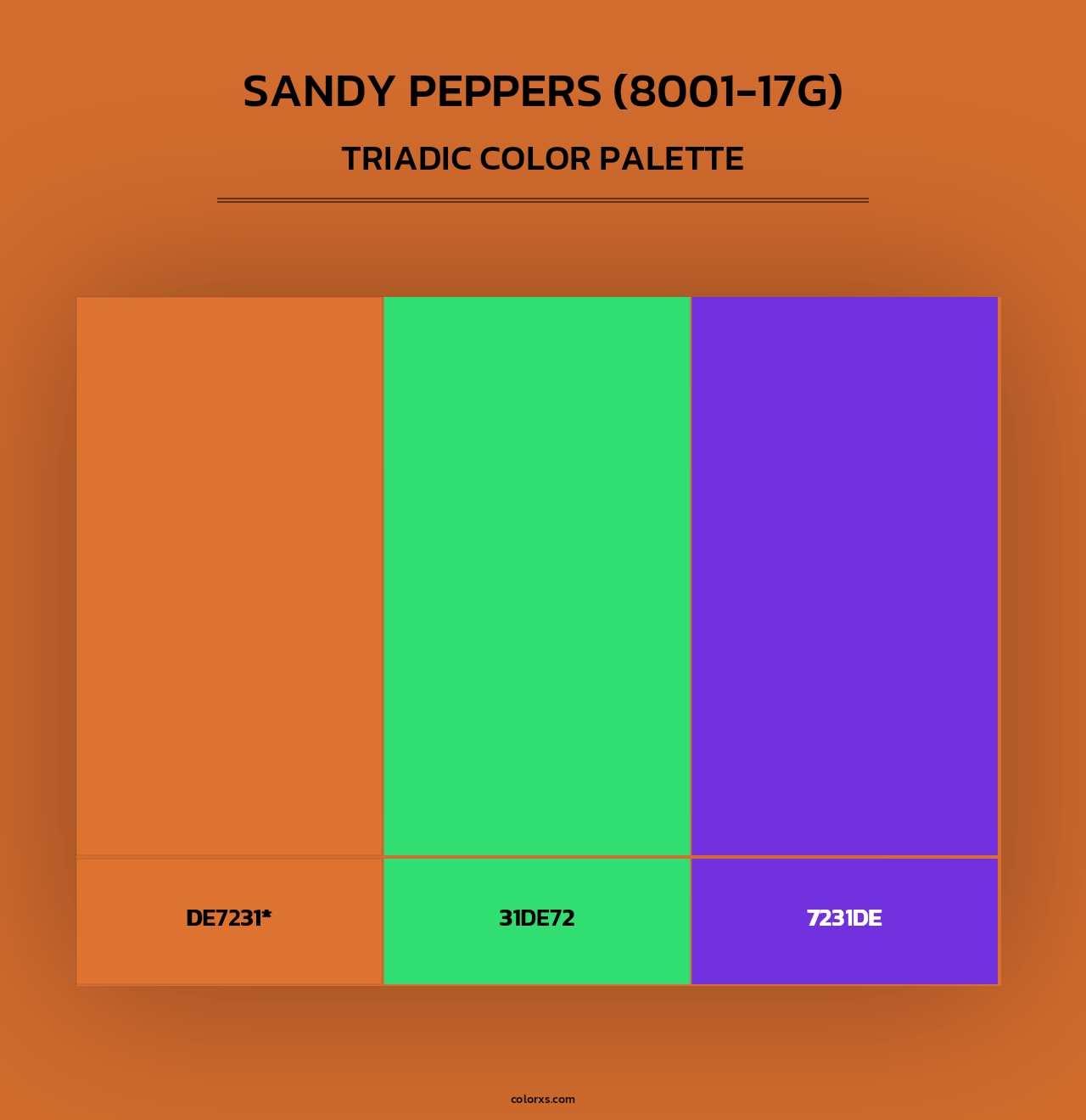 Sandy Peppers (8001-17G) - Triadic Color Palette