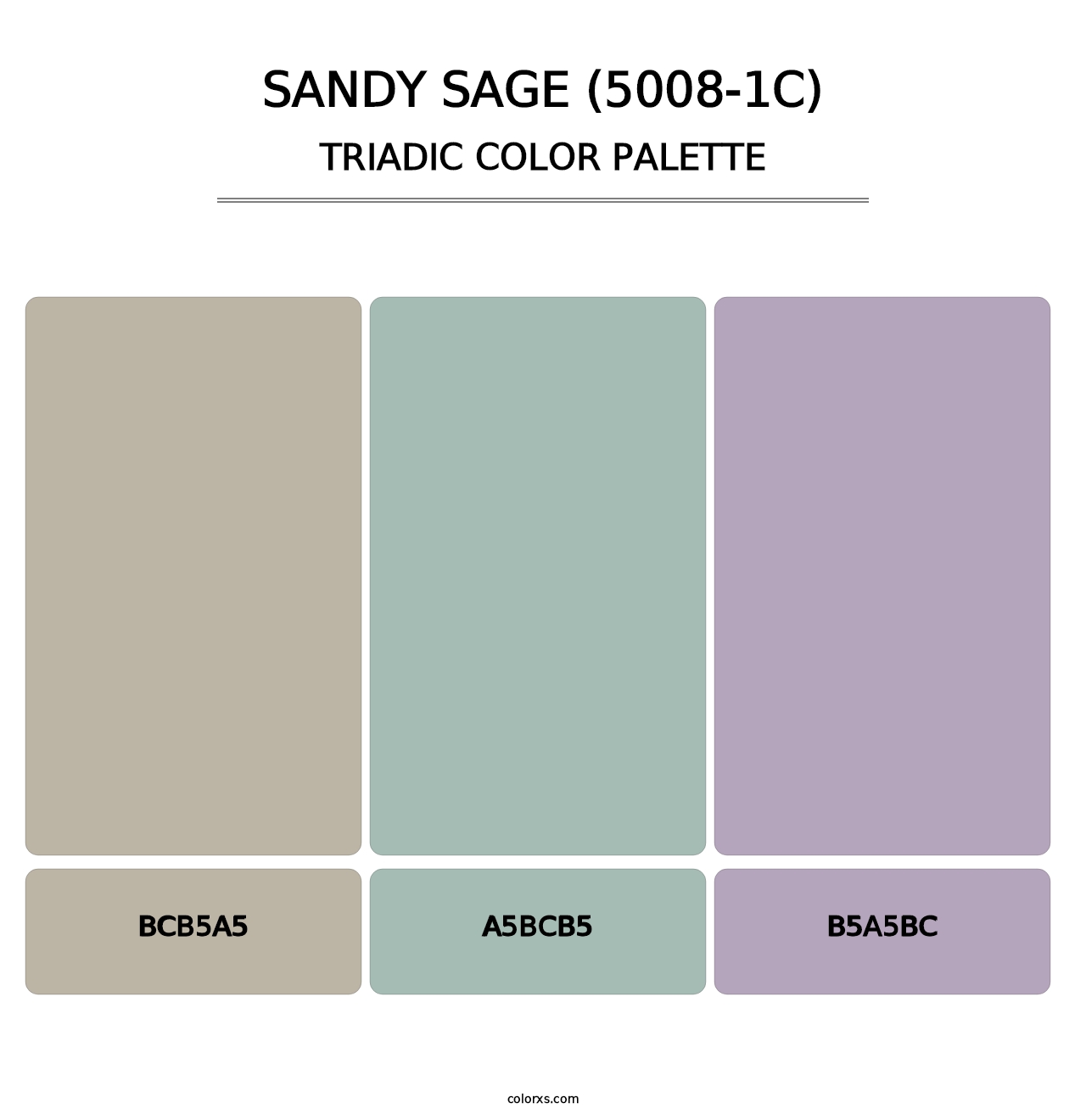 Sandy Sage (5008-1C) - Triadic Color Palette