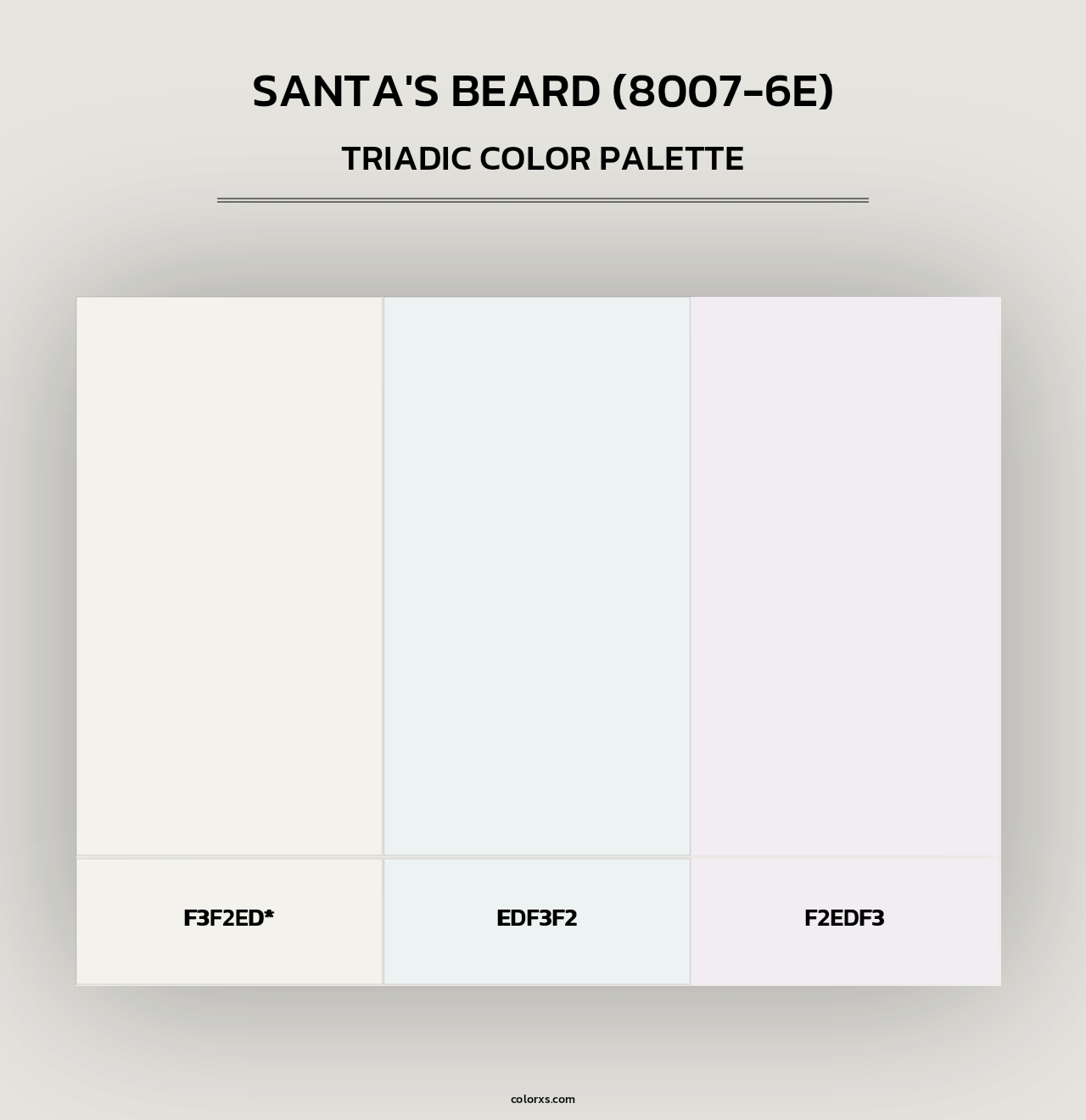 Santa's Beard (8007-6E) - Triadic Color Palette