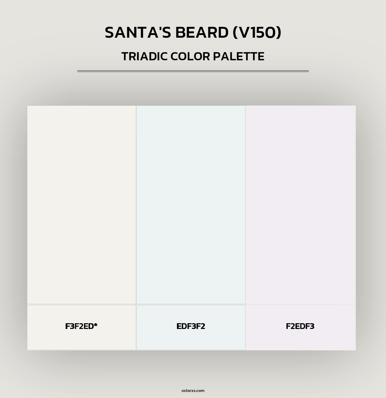 Santa's Beard (V150) - Triadic Color Palette