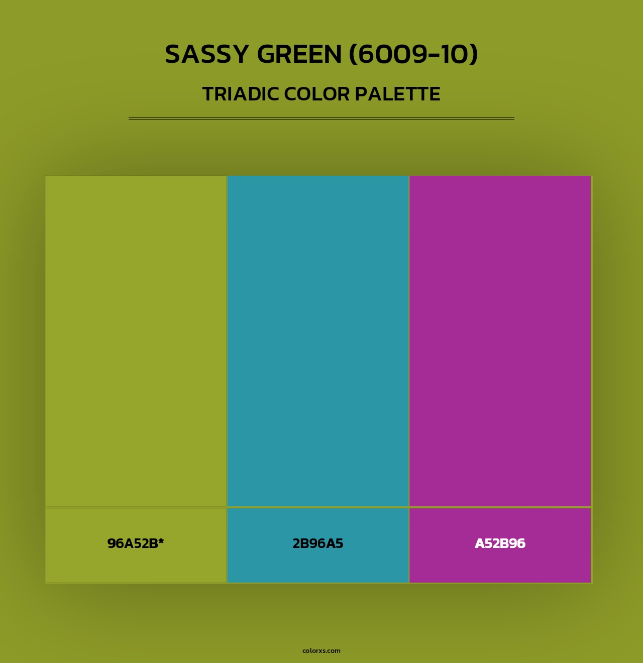 Sassy Green (6009-10) - Triadic Color Palette